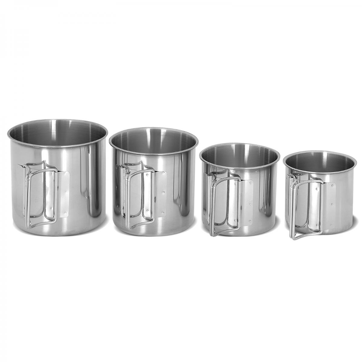 4'lü Paslanmaz Çelik Kamp Seti